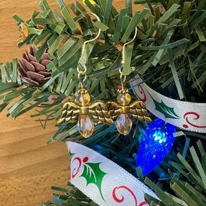 Handmade Crystal Angel Earrings